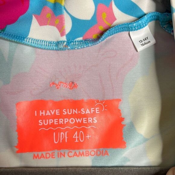 Mini Boden Floral Swim Rashguard SPF 13-14 - Picture 3 of 3
